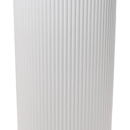 Ripple Plinth Round Metal Set 3 White (45/50/60cmH)