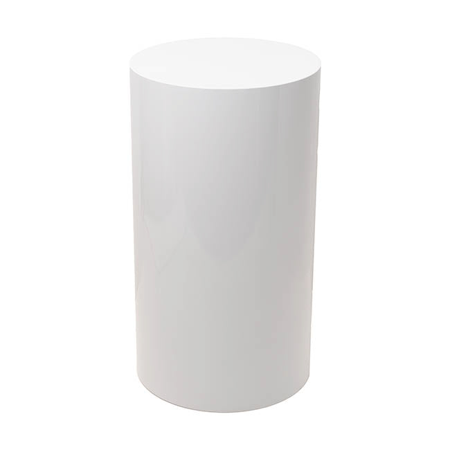 Classic Round Plinth Metal Set 3 White (50/55/60cmH)