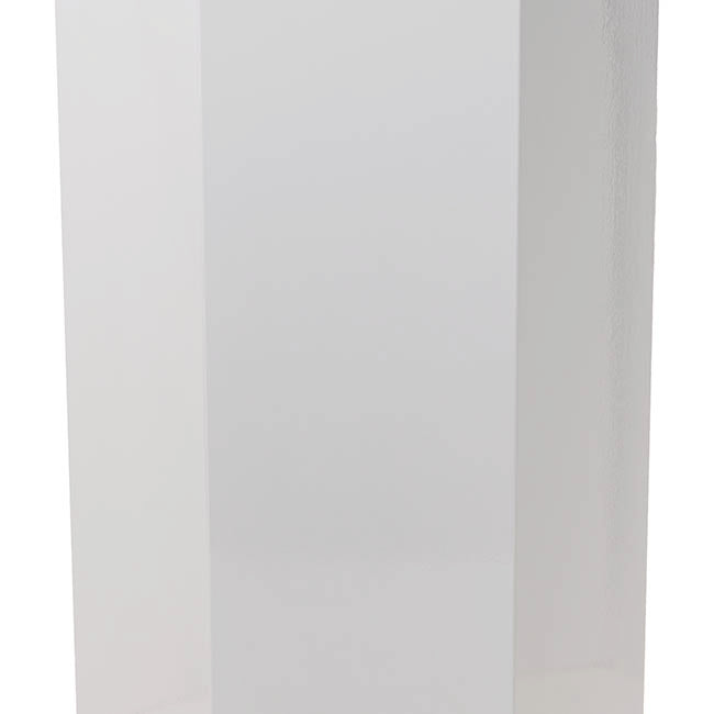 Hexagon Plinth Metal Set 3 White (60/70/85cmH)