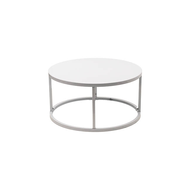 Display Stand Large 3 Tier Metal White (180cmDx140cmH)