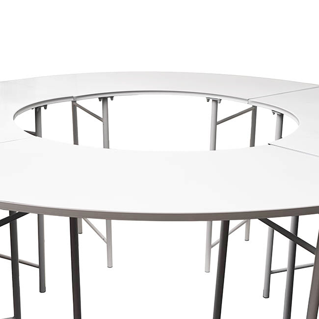 Curved Display Table Metal Set 4 White (80cmH)