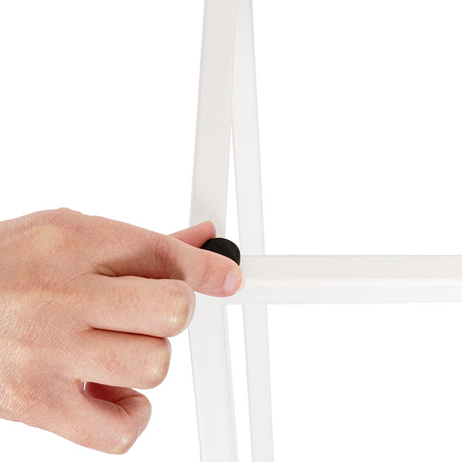 Metal Centrepiece Flower Table Stand KD White (20x20x80cmH)