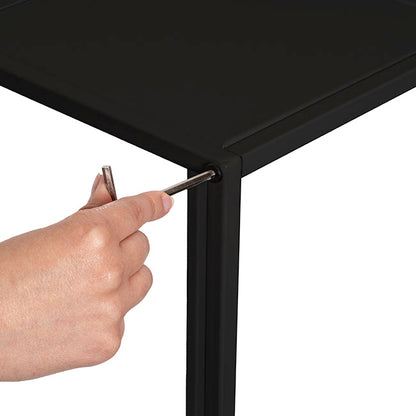 Metal Centrepiece Flower Table Stand KD Black (25x25x95cmH)