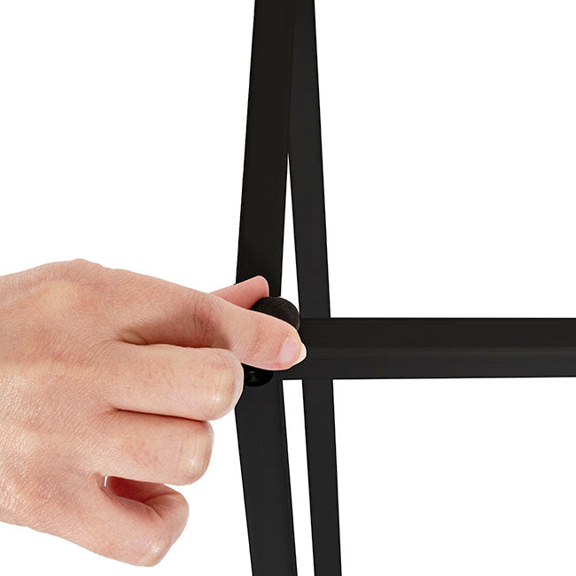 Metal Centrepiece Flower Table Stand KD Black (25x25x95cmH)