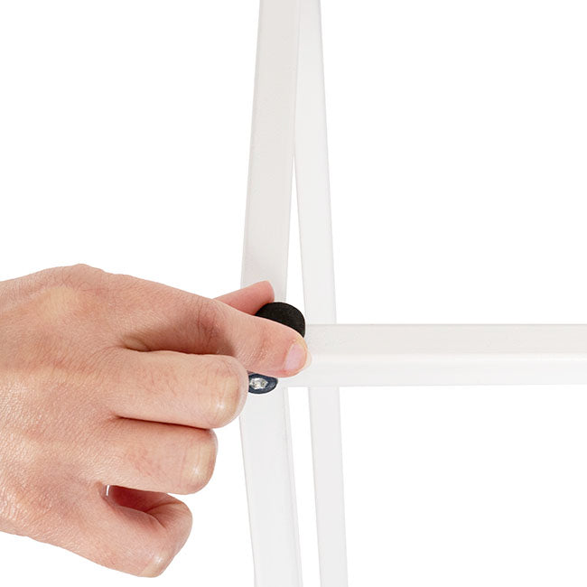 Metal Centrepiece Flower Table Stand KD White (25x25x95cmH)