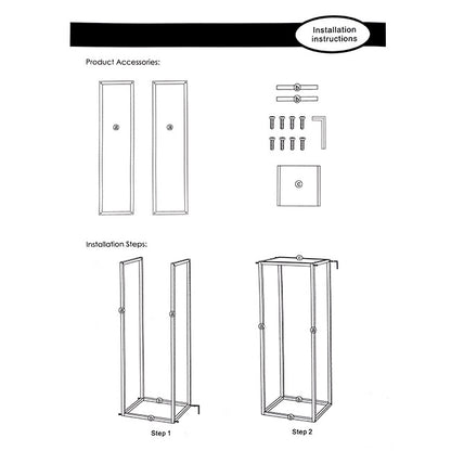 Metal Centrepiece Flower Table Stand KD White (25x25x95cmH)