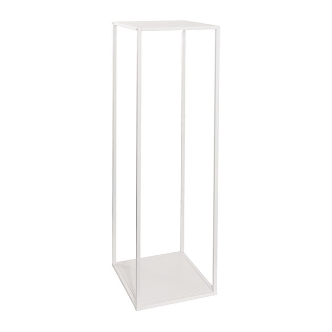 Metal Centrepiece Flower Table Stand KD White (30x30x110cmH)