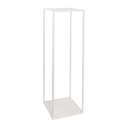 Metal Centrepiece Flower Table Stand KD White (30x30x110cmH)