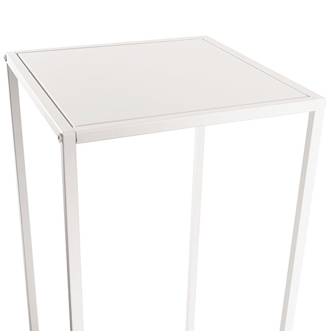 Metal Centrepiece Flower Table Stand KD White (30x30x110cmH)