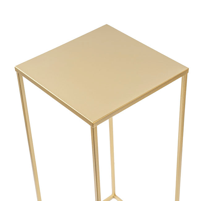 Metal Centrepiece Table Stand Set 2 Gold (65cmH & 50cmH)