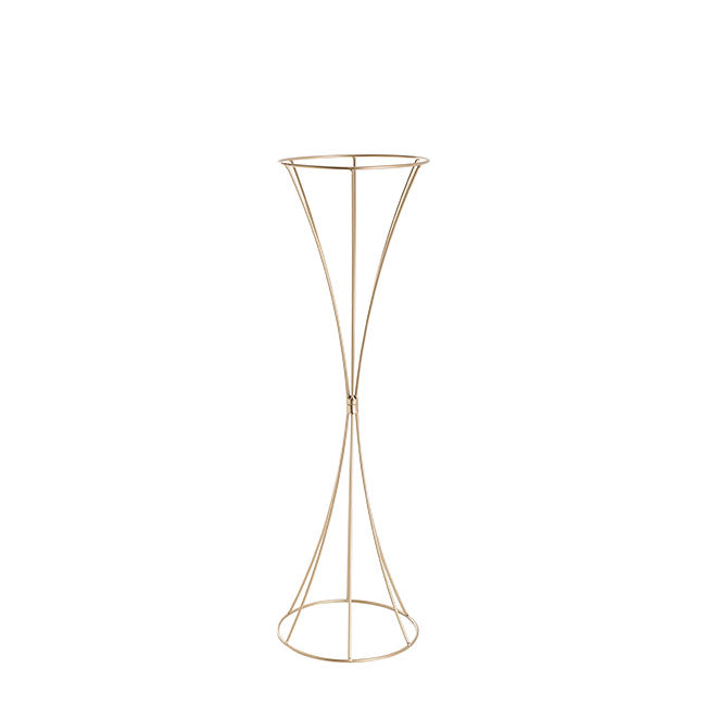 Metal Geometric Centrepiece Flower Stand Gold (20cmDx66cmH)