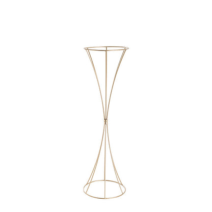 Metal Geometric Centrepiece Flower Stand Gold (20cmDx66cmH)