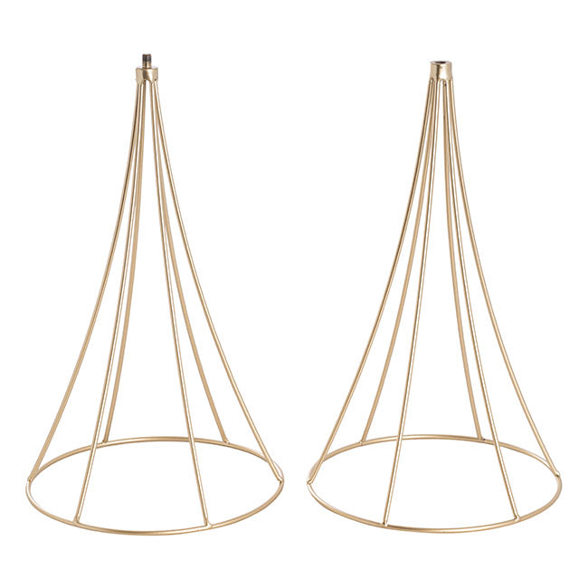 Metal Geometric Centrepiece Flower Stand Gold (20cmDx66cmH)