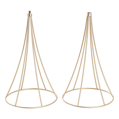 Metal Geometric Centrepiece Flower Stand Gold (20cmDx66cmH)