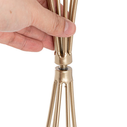 Metal Geometric Centrepiece Flower Stand Gold (20cmDx66cmH)