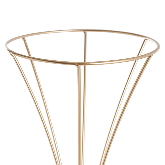 Metal Geometric Centrepiece Flower Stand Gold (20cmDx66cmH)