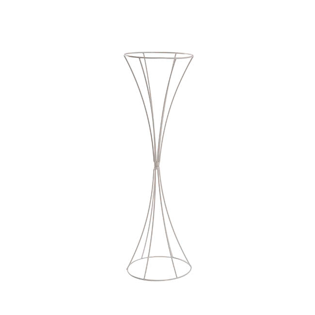 Metal Geometric Centrepiece Flower Stand White (20cmDx66cmH)