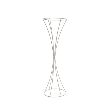 Metal Geometric Centrepiece Flower Stand White (20cmDx66cmH)