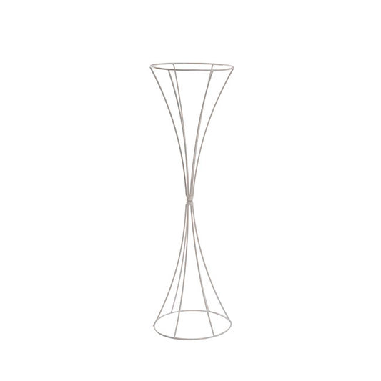 Metal Geometric Centrepiece Flower Stand White (20cmDx66cmH)