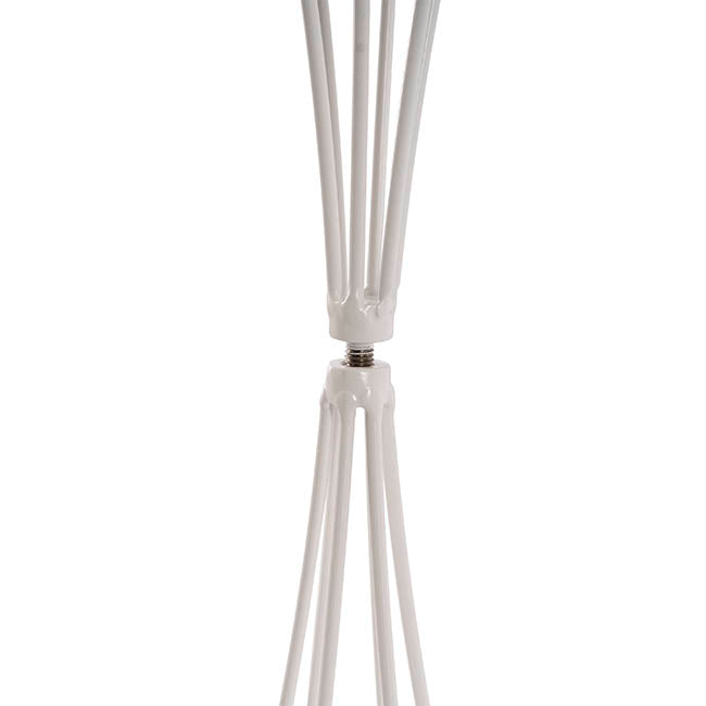 Metal Geometric Centrepiece Flower Stand White (20cmDx66cmH)