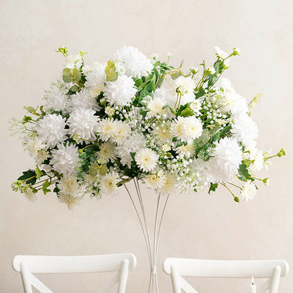 Metal Geometric Centrepiece Flower Stand White (20cmDx66cmH)