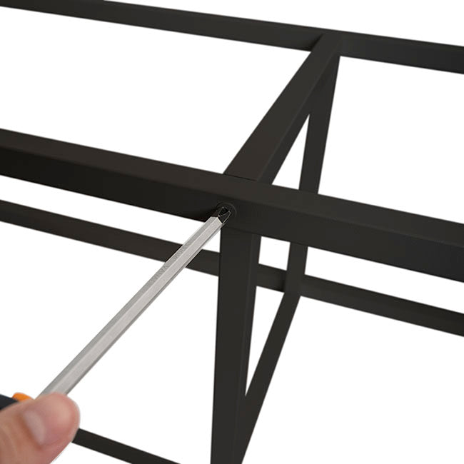 Tall Metal Flower Stand Black (33x200cmH)