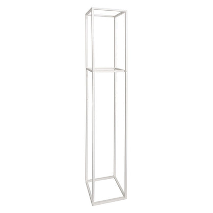 Tall Metal Flower Stand White (33x200cmH)