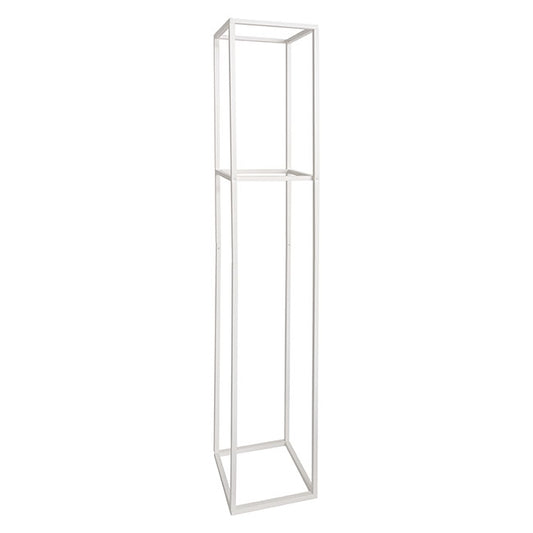 Tall Metal Flower Stand White (33x200cmH)