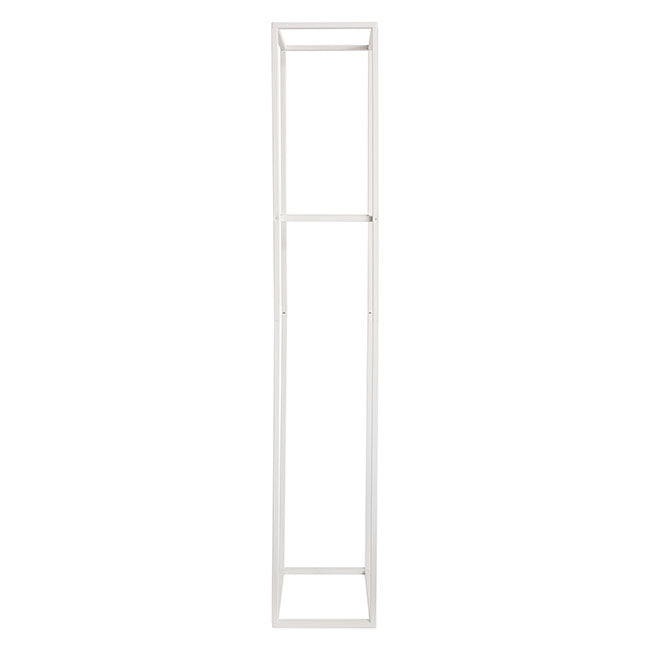 Tall Metal Flower Stand White (33x200cmH)