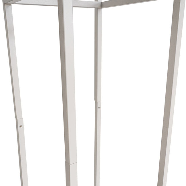 Tall Metal Flower Stand White (33x200cmH)