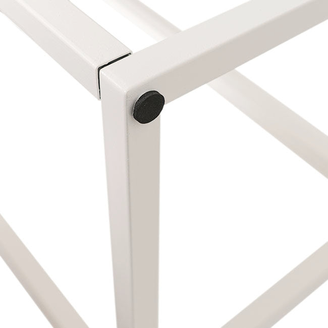 Tall Metal Flower Stand White (33x200cmH)