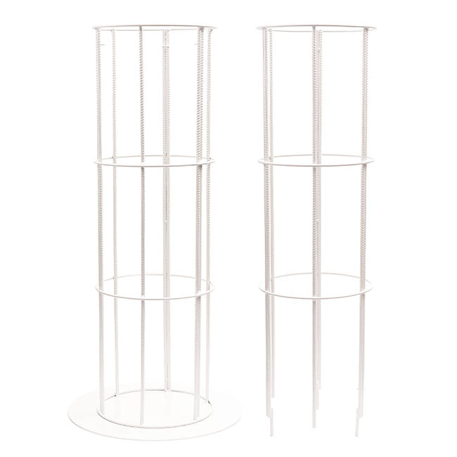 Round Metal Pillar Stand White (40cmDx180cmH)