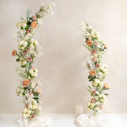 Backdrop Single Metal Arch Frame Set 2 White (150cmH&180cmH)