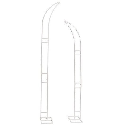Backdrop Tall Metal Arch Frame Set 2 White (210cmH&250cmH)