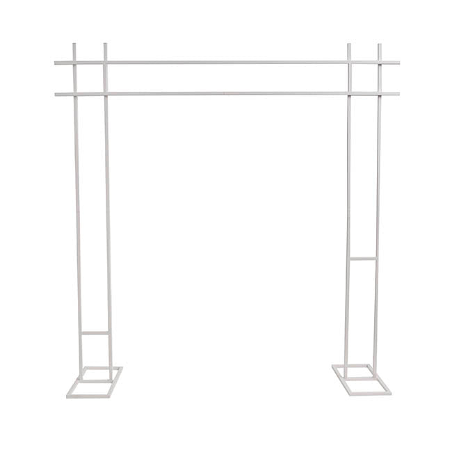 Wedding Ceremony Metal Arch Frame White (200x200cmH)