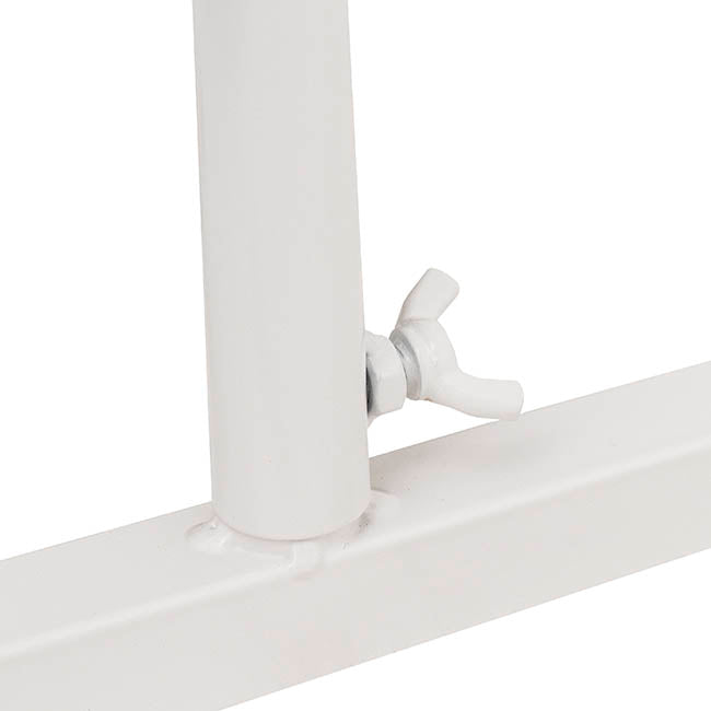 Wedding Metal Arch Curved Double Layer White (210x40x210cmH)