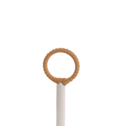 Cake Plate w Handle Metal Set 2 White (25cmD & 29cmD)