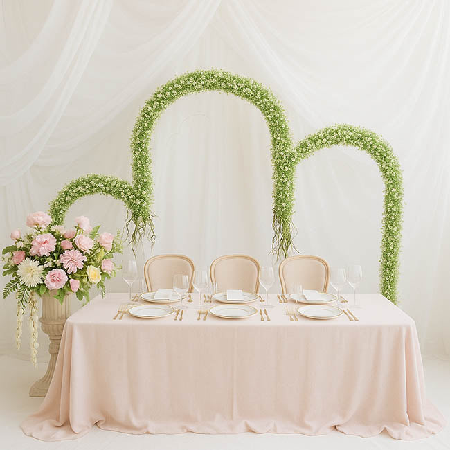 Wedding Metal Arch Backdrop Frame Set 3 White (182cmH)