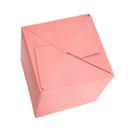 Mini Posy Box Matte Autolock Base Pk25 Deep Coral (13x12cmH)
