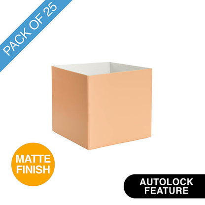 Mini Posy Box Matte Autolock Base Pk25 Nectar (13x12cmH)