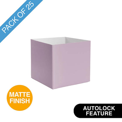 Mini Posy Box Matte Autolock Base Pk25 Dark Mauve (13x12cmH)