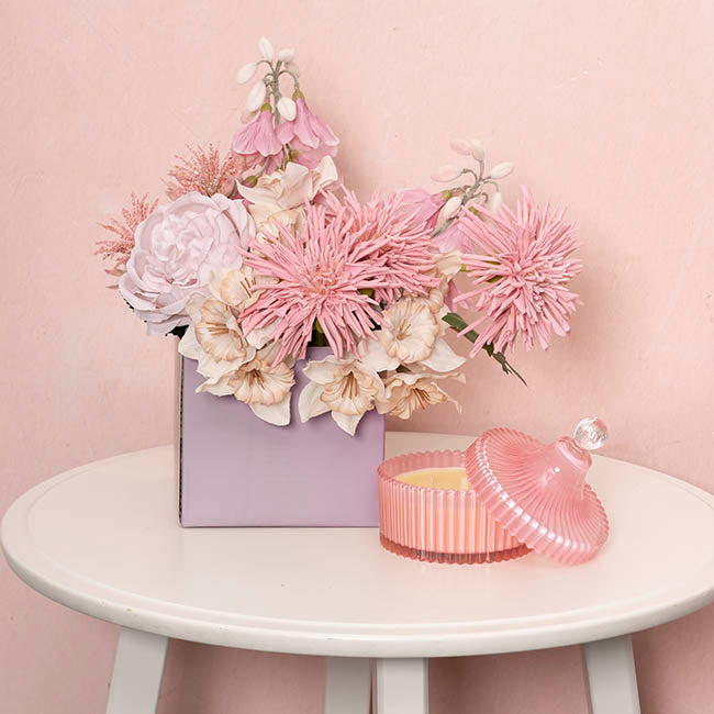 Mini Posy Box Matte Autolock Base Pk25 Dark Mauve (13x12cmH)