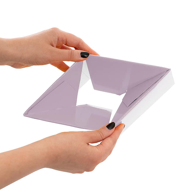 Mini Posy Box Matte Autolock Base Pk25 Dark Mauve (13x12cmH)