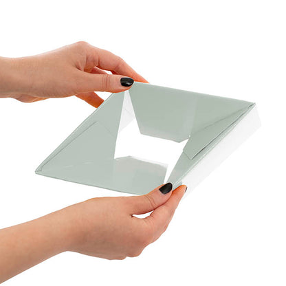 Mini Posy Box Matte Autolock Base Pk25 Sage (13x12cmH)