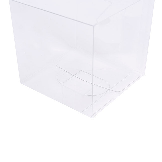 Cupcake Box Clear with Insert 30mic White (90x90x90mm) Pk 10