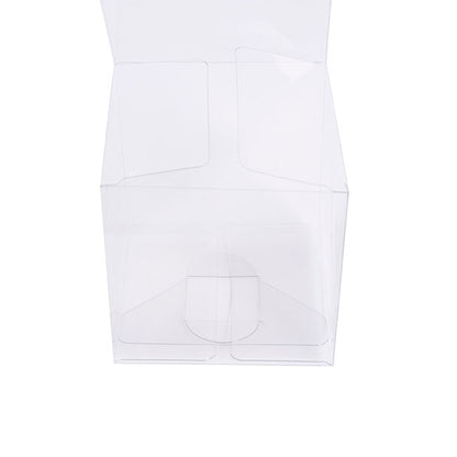 Cupcake Box Clear with Insert 30mic White (90x90x90mm) Pk 10