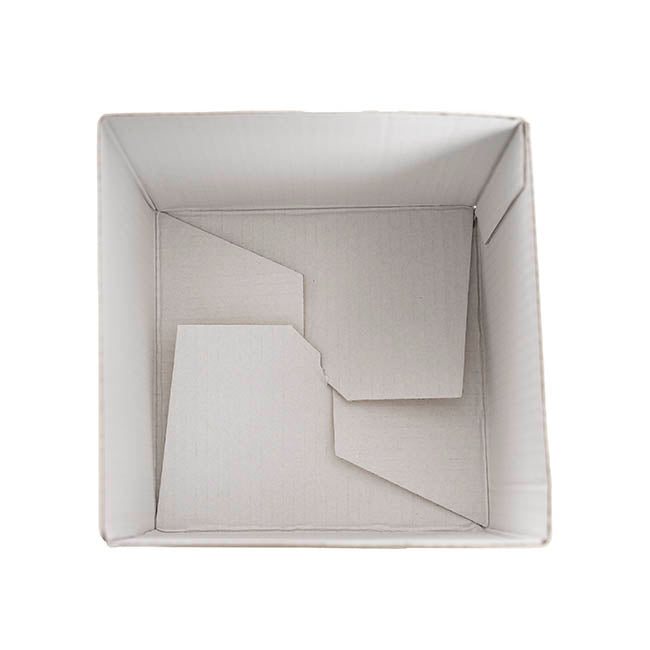 Mini Posy Box Collection Leaves White Pack 25 (13x12cmH)