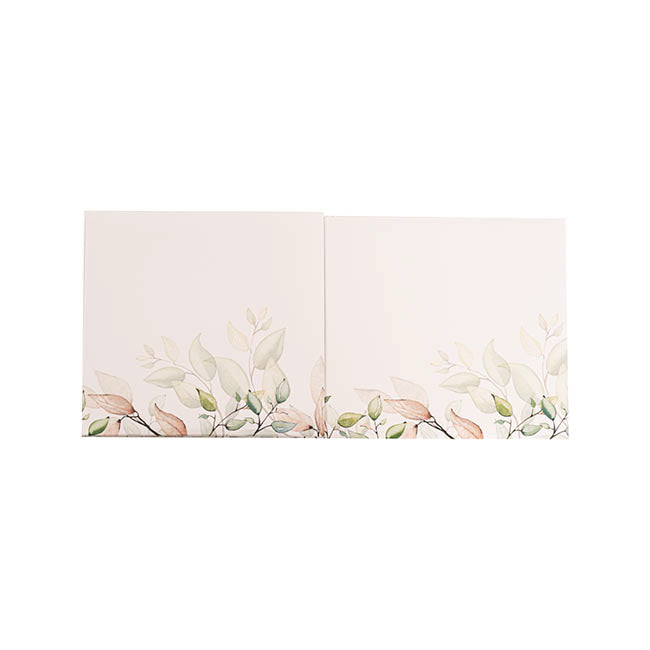 Mini Posy Box Collection Leaves White Pack 25 (13x12cmH)