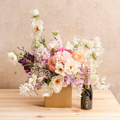 Mini Posy Box Gloss Autolock Base Pk25 Gold (13x12cmH)