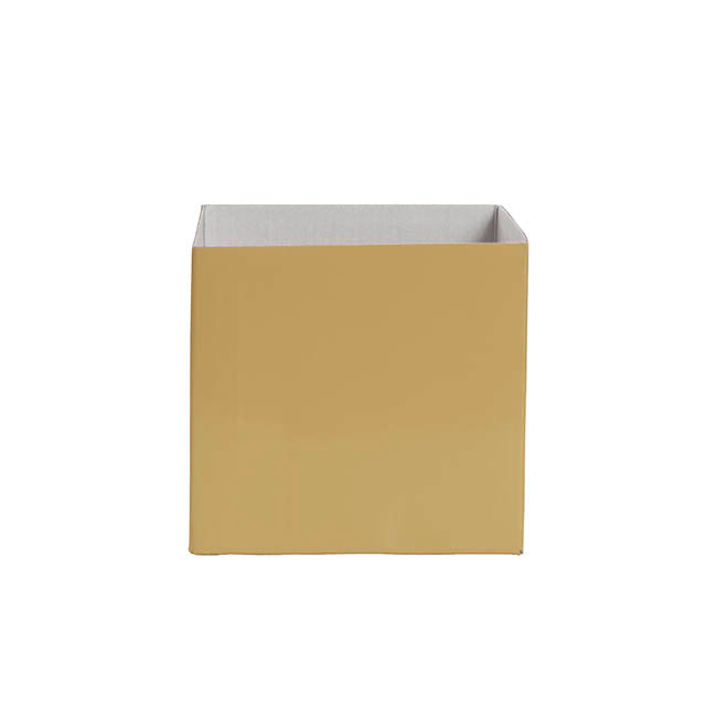 Mini Posy Box Gloss Autolock Base Pk25 Gold (13x12cmH)